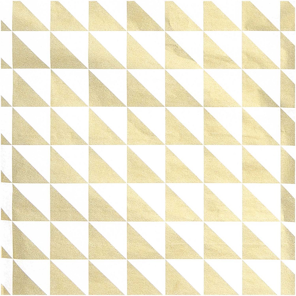 Seidenpapier Dreiecke weiß-gold