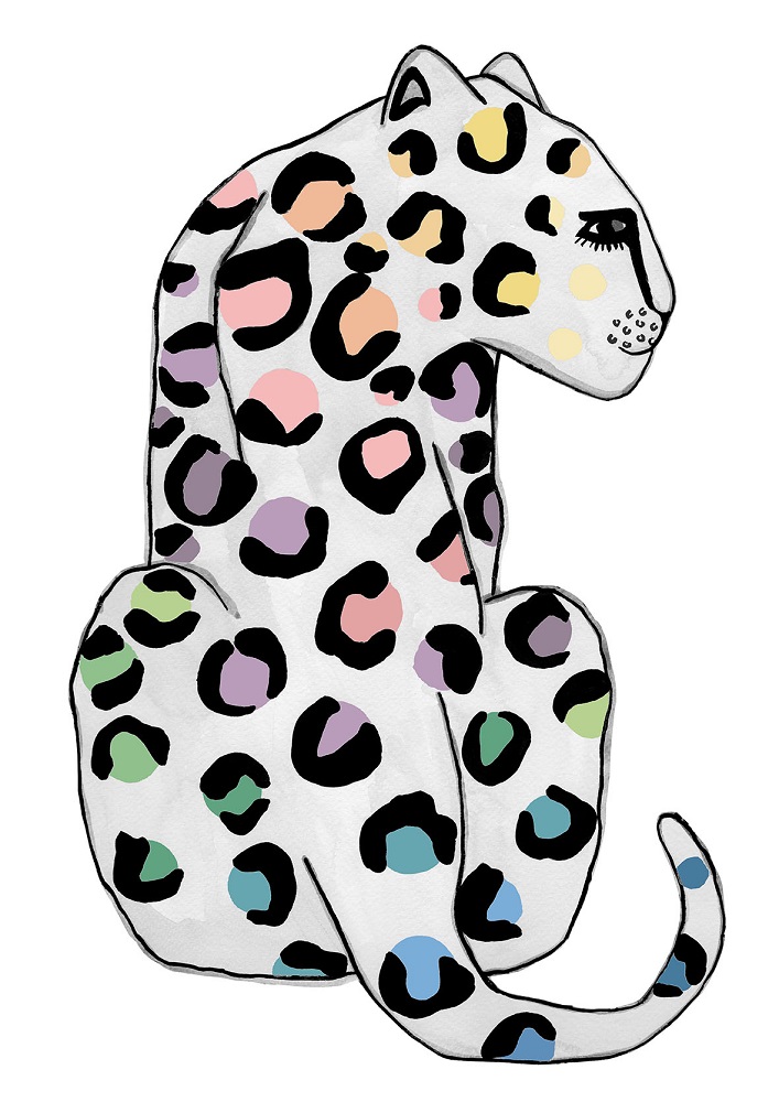 A3 Poster Rainbow Leopard