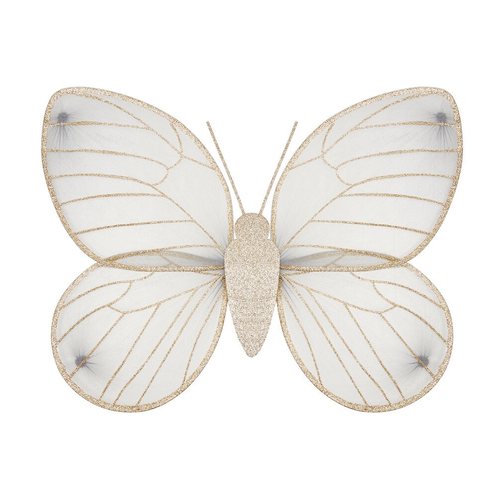 Schmetterlingsflügel silbergrau